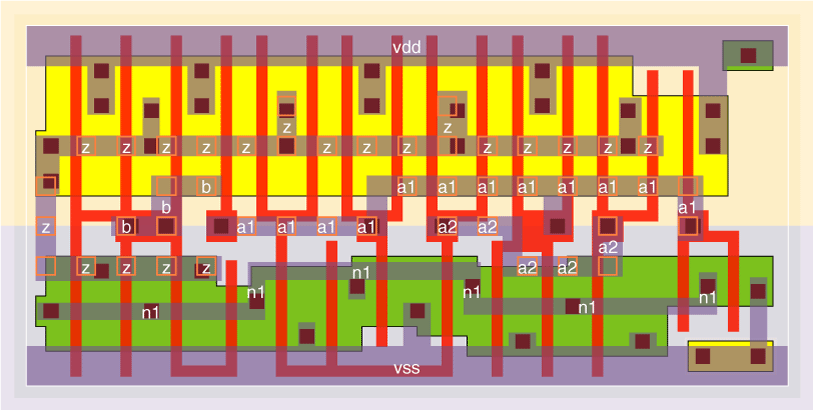 oai21v0x6 standard cell layout