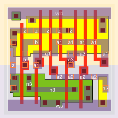 oai31v0x1 standard cell layout
