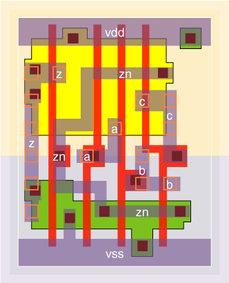 or3v3x2 standard cell layout