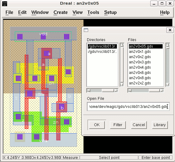 GDS cell example with separate diffusions