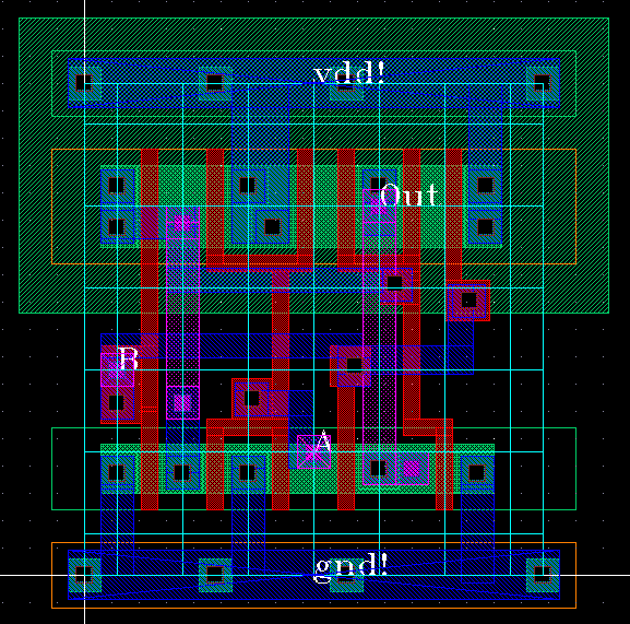 UT 0.6um 2-XOR gate UT 0.6um 2-XOR gate