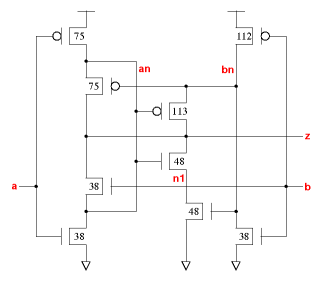 xor2v0x4 schematic
