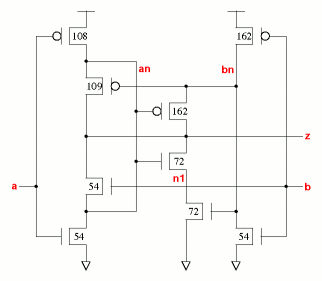 xor2v0x6 schematic