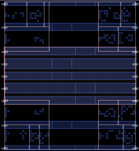 metal-3 power strap allocation overlapping standard cell area